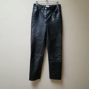 Aritzia Wilfred black faux leather pants / 4